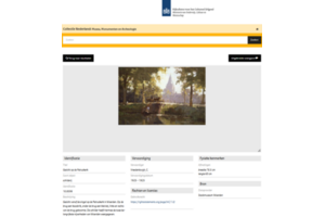 Print screen van een pagina per collectiestuk